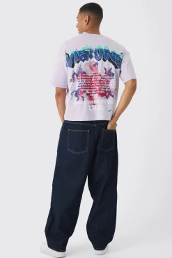 Oversized Boxy Heavyweight Graphic T-shirt | UK^boohooMAN Online