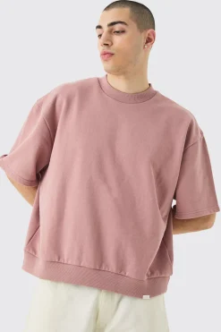 boohooMAN Oversized Boxy Heavyweight Short Sleeve Sweatshirt | UK| Hoodies & Sweatshirts