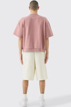 boohooMAN Oversized Boxy Heavyweight Short Sleeve Sweatshirt | UK| Hoodies & Sweatshirts