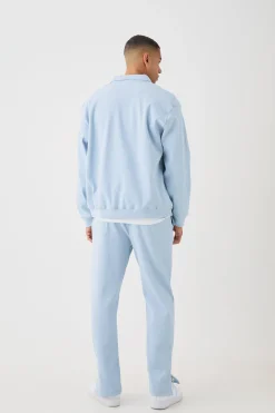 boohooMAN Oversized Boxy Heavyweight Ribbed Harrington Set | UK| Sets & Co-Ords|Tracksuits