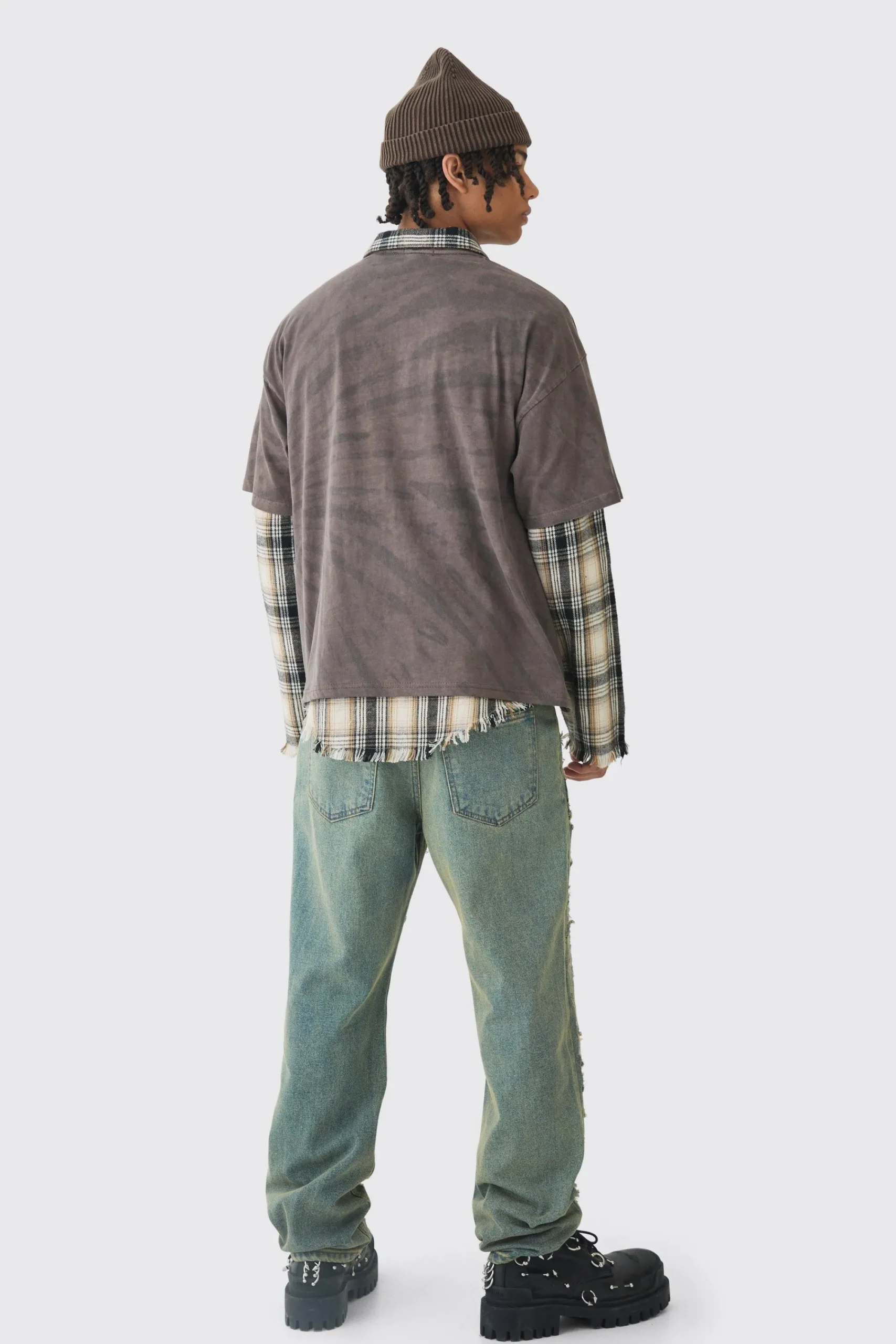 Oversized Boxy Heavyweight Star Print T-Shirt | UK^boohooMAN