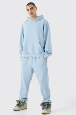 boohooMAN Oversized Boxy Hooded Tracksuit | UK| Tracksuits