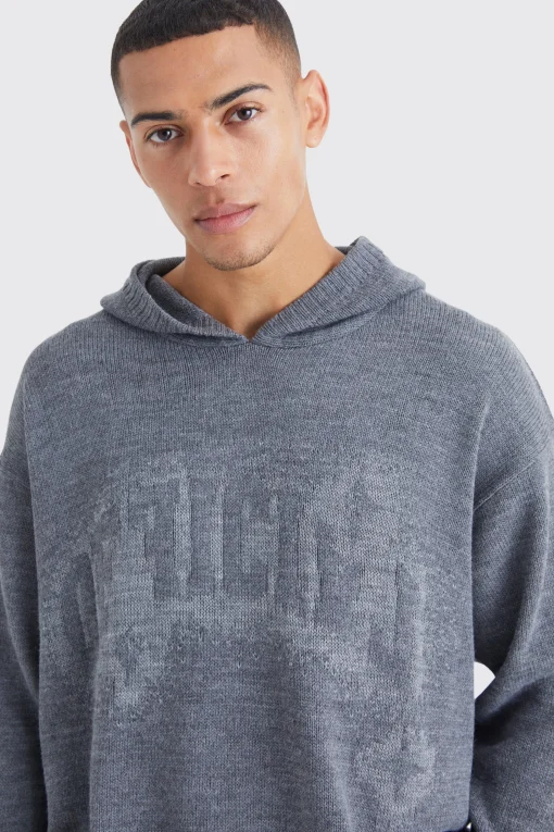 boohooMAN Oversized Boxy Jacquard Knit Jumper | UK| Knitwear