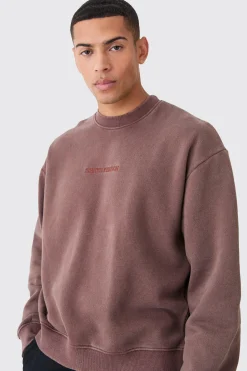 boohooMAN Oversized Boxy Limited Washed Sweatshirt | UK| Hoodies & Sweatshirts