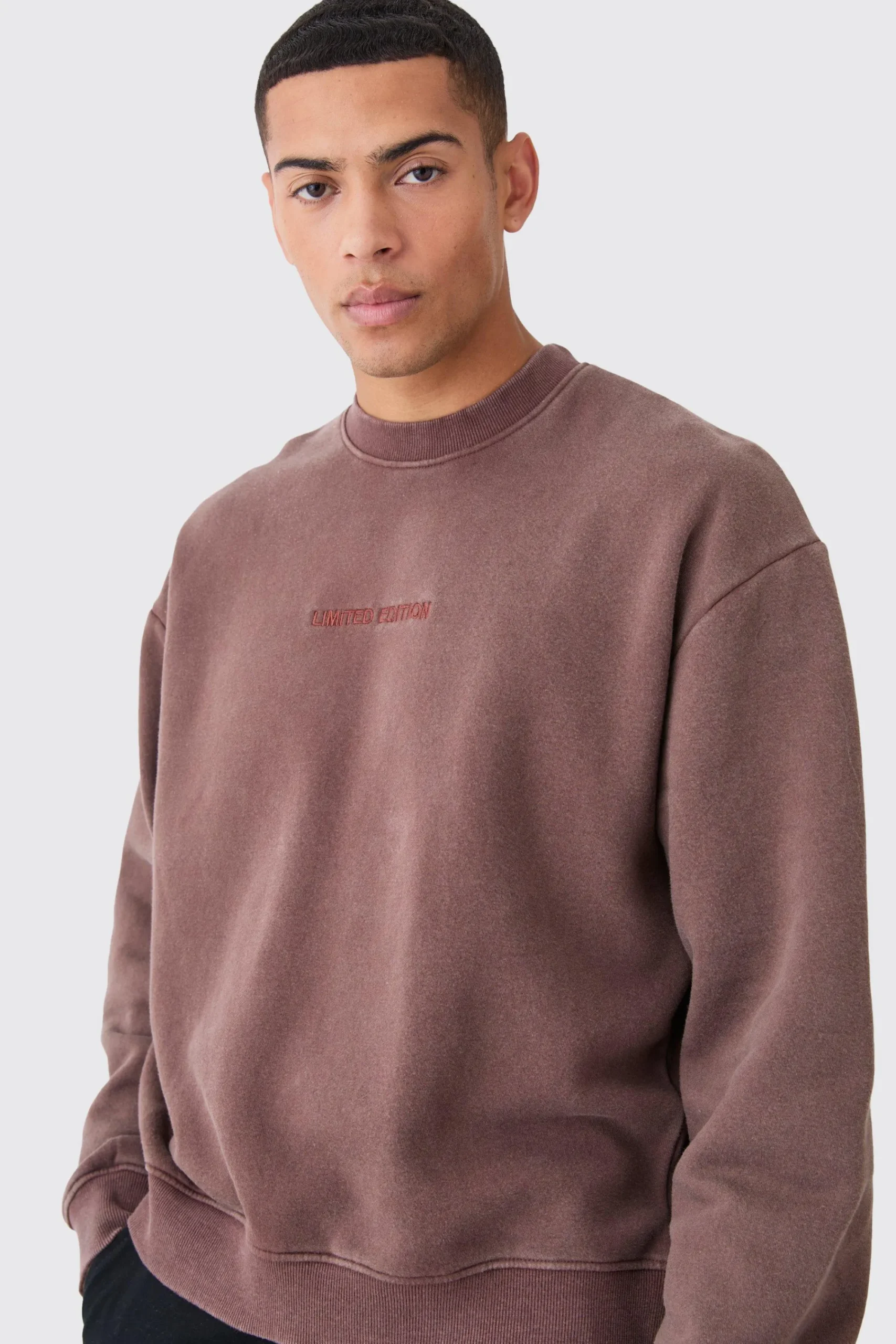 boohooMAN Oversized Boxy Limited Washed Sweatshirt | UK| Hoodies & Sweatshirts