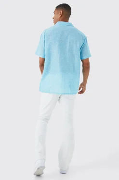 boohooMAN Oversized Boxy Linen Look Revere Shirt | UK| Shirts