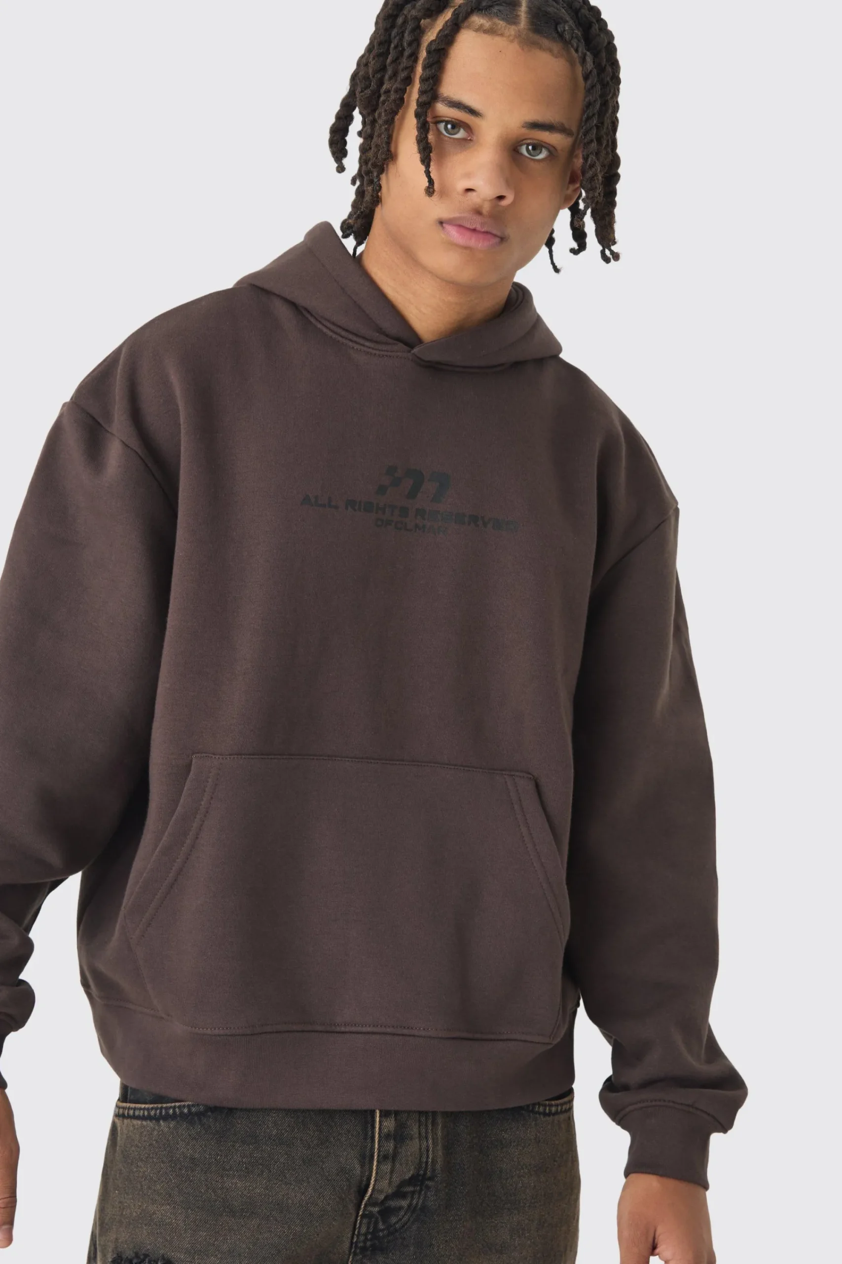 boohooMAN Oversized Boxy M Printed Hoodie | UK| Hoodies & Sweatshirts