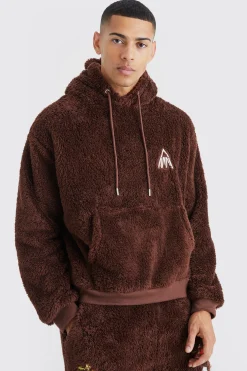 boohooMAN Oversized Boxy Man Embroidery Hoodie | UK| Hoodies & Sweatshirts