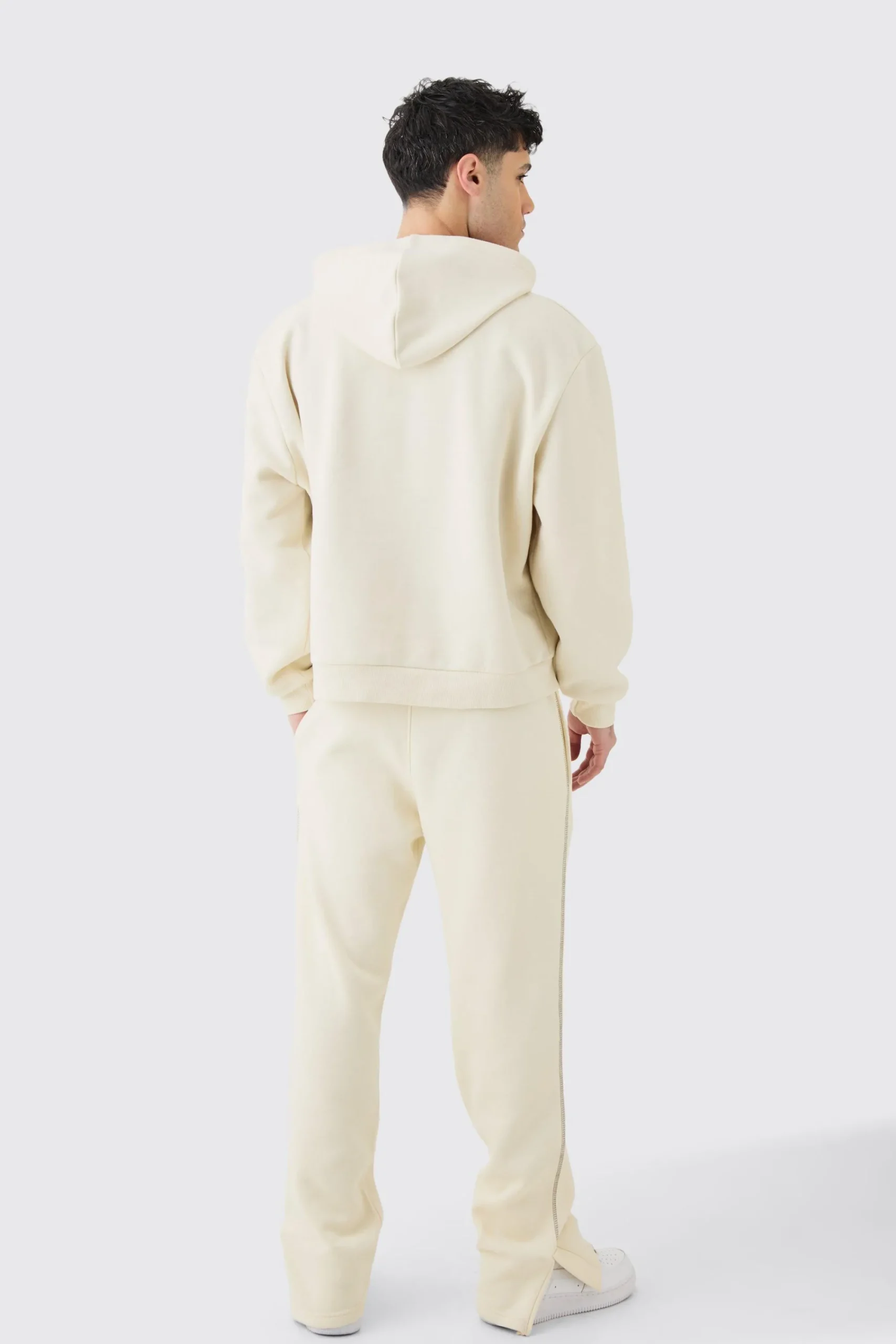 boohooMAN Oversized Boxy Man Signature Borg Applique Hoodie | UK| Hoodies & Sweatshirts