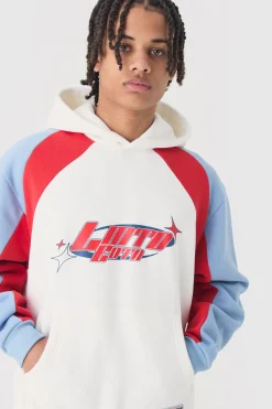 boohooMAN Oversized Boxy Moto Colour Block Hooded Tracksuit | UK| Tracksuits