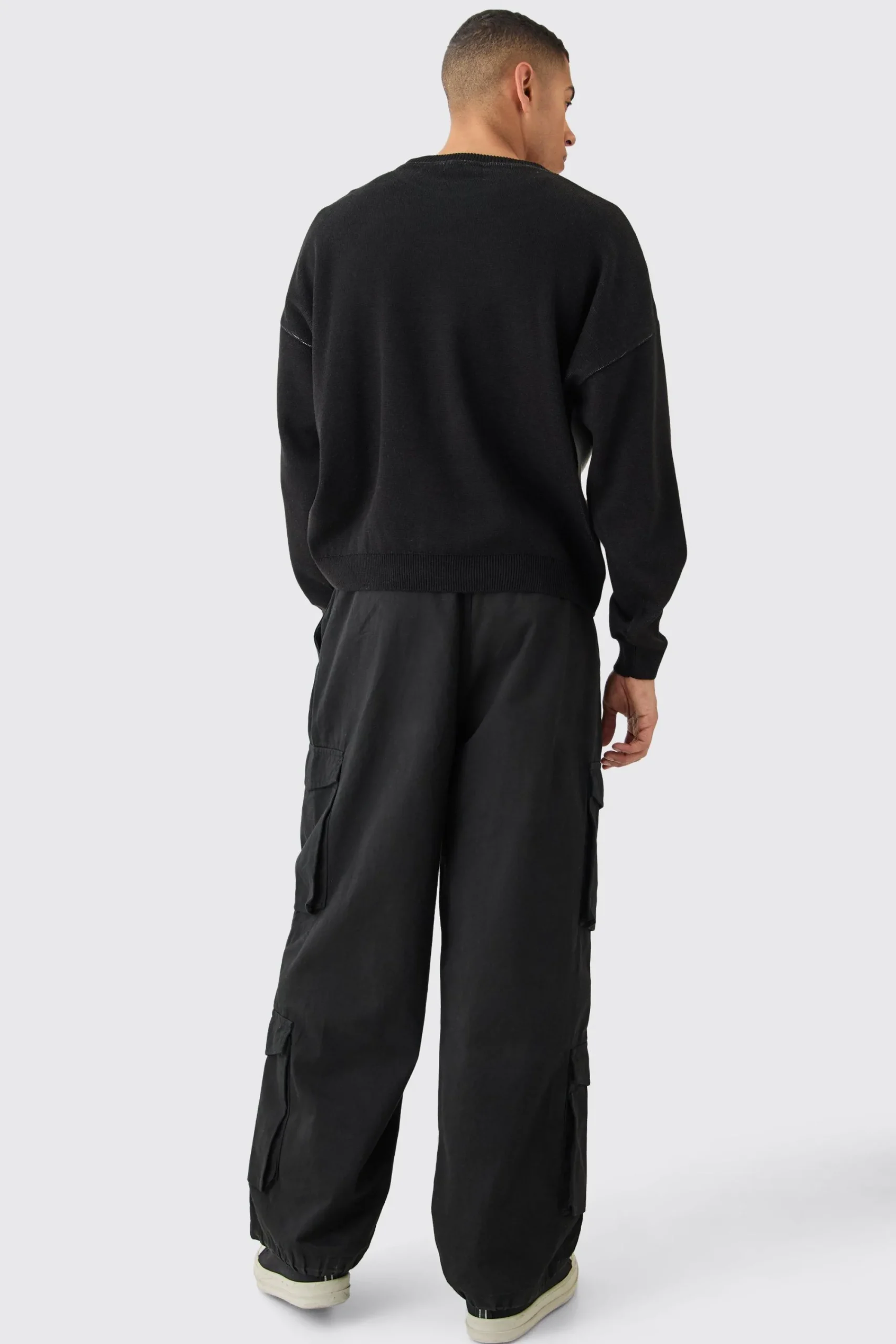 boohooMAN Oversized Boxy Moto Graphic Jumper | UK| Knitwear