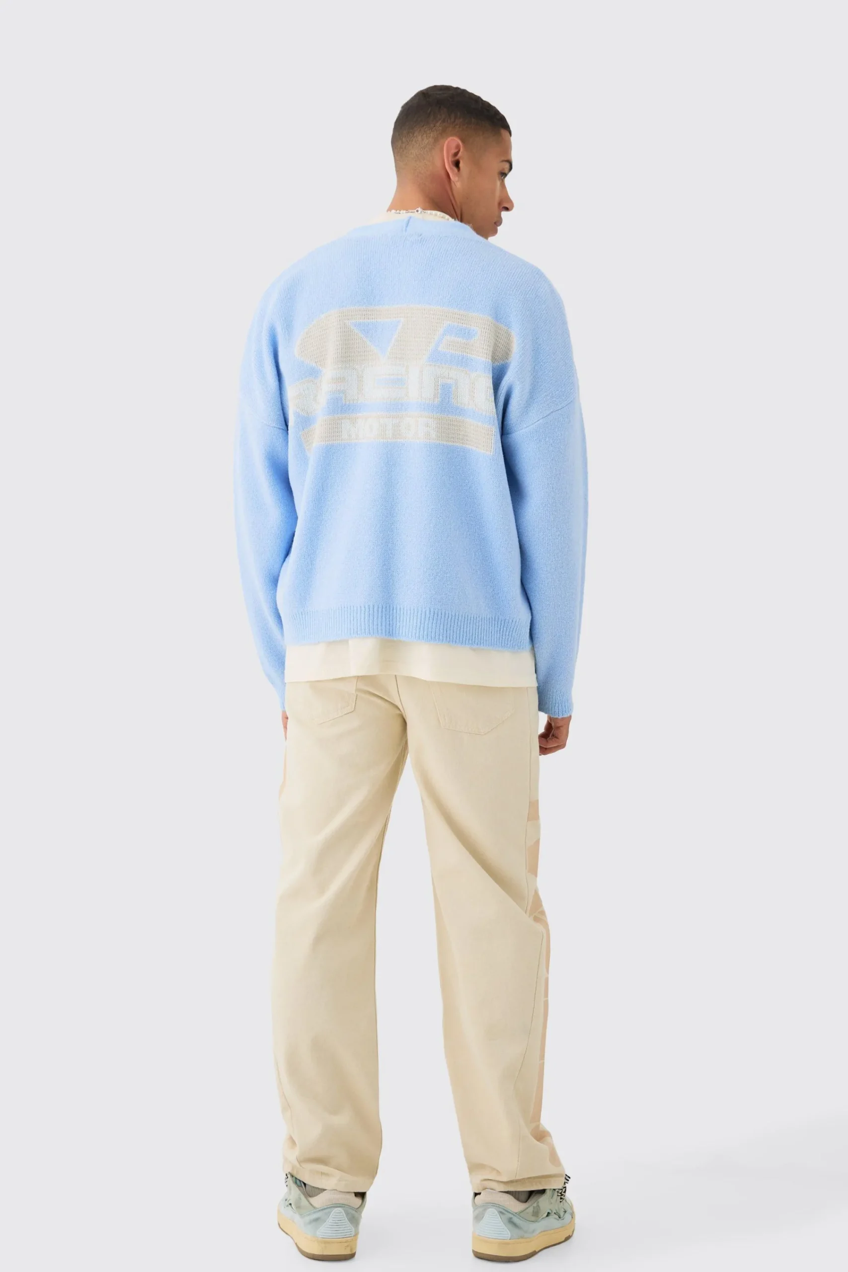 boohooMAN Oversized Boxy Moto Knit Cardigan | UK| Knitwear