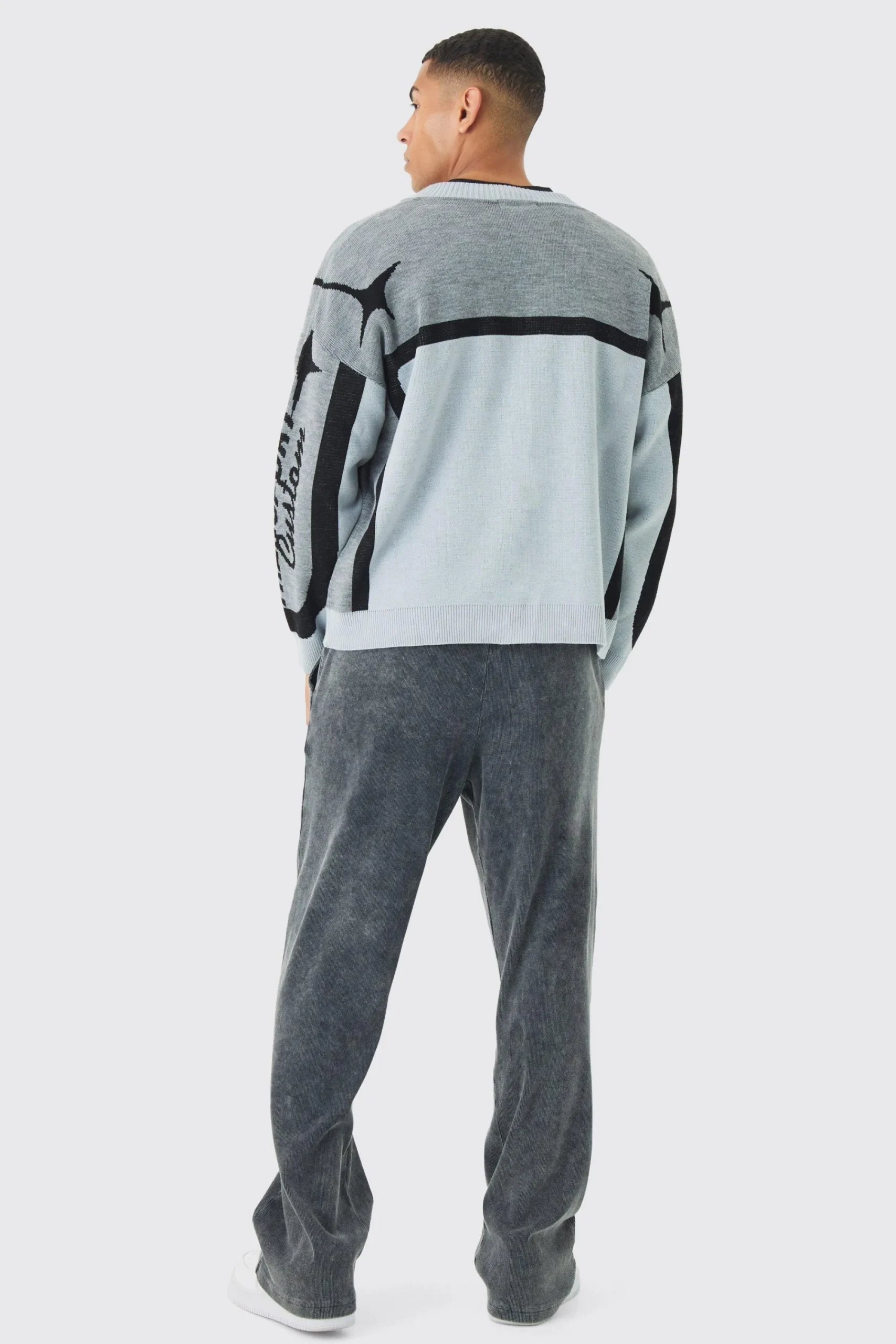 boohooMAN Oversized Boxy Moto Knitted Cardigan | UK| Knitwear