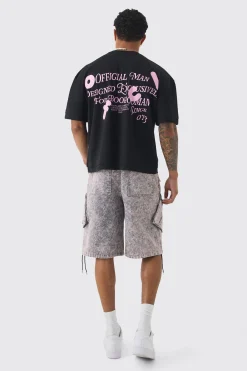 Oversized Boxy OFCL Puff Print T-shirt | UK^boohooMAN Online