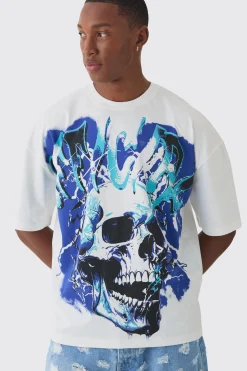 Oversized Boxy Official Skull Graphic T-shirt | UK^boohooMAN