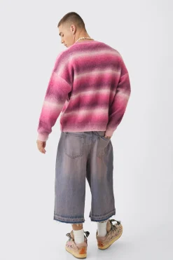 boohooMAN Oversized Boxy Ombre Knitted Jumper | UK| Knitwear