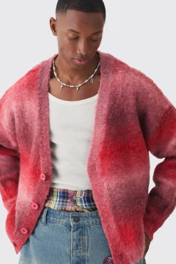 boohooMAN Oversized Boxy Ombre Knitted Cardigan | UK| Knitwear