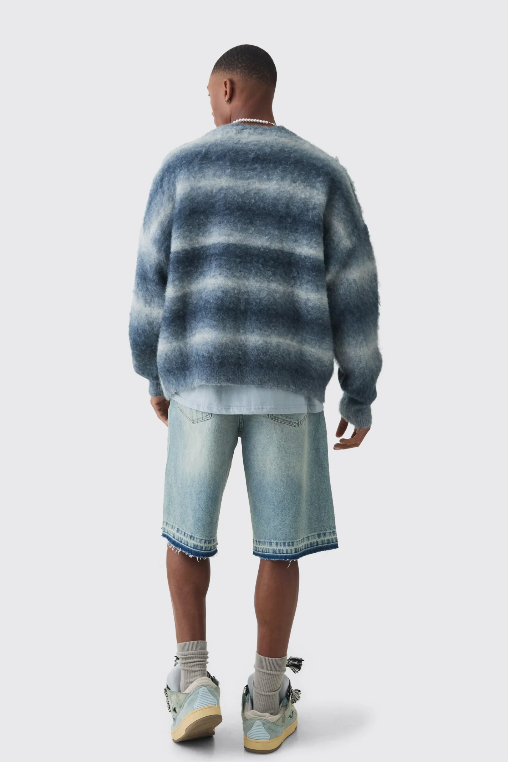 boohooMAN Oversized Boxy Ombre Knitted Cardigan | UK| Knitwear