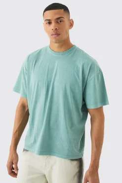 Oversized Boxy Overdye Space Graphic T-shirt | UK^boohooMAN New