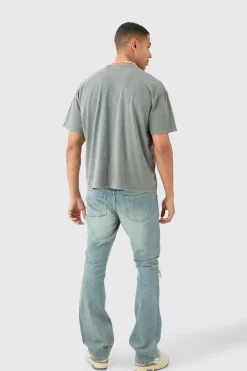 Oversized Boxy Overdye Worldwide T-shirt | UK^boohooMAN New