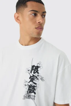 Oversized Boxy Peace Of Mind Back Printed T-Shirt | UK^boohooMAN Clearance