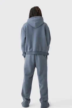 boohooMAN Oversized Boxy Peached Man Dash Split Hem Tracksuit | UK| Tracksuits