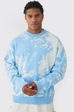 boohooMAN Oversized Boxy Renaissance Graphic Knit Jumper | UK| Knitwear