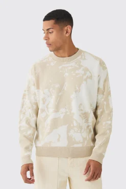 boohooMAN Oversized Boxy Renaissance Graphic Knit Jumper | UK| Knitwear