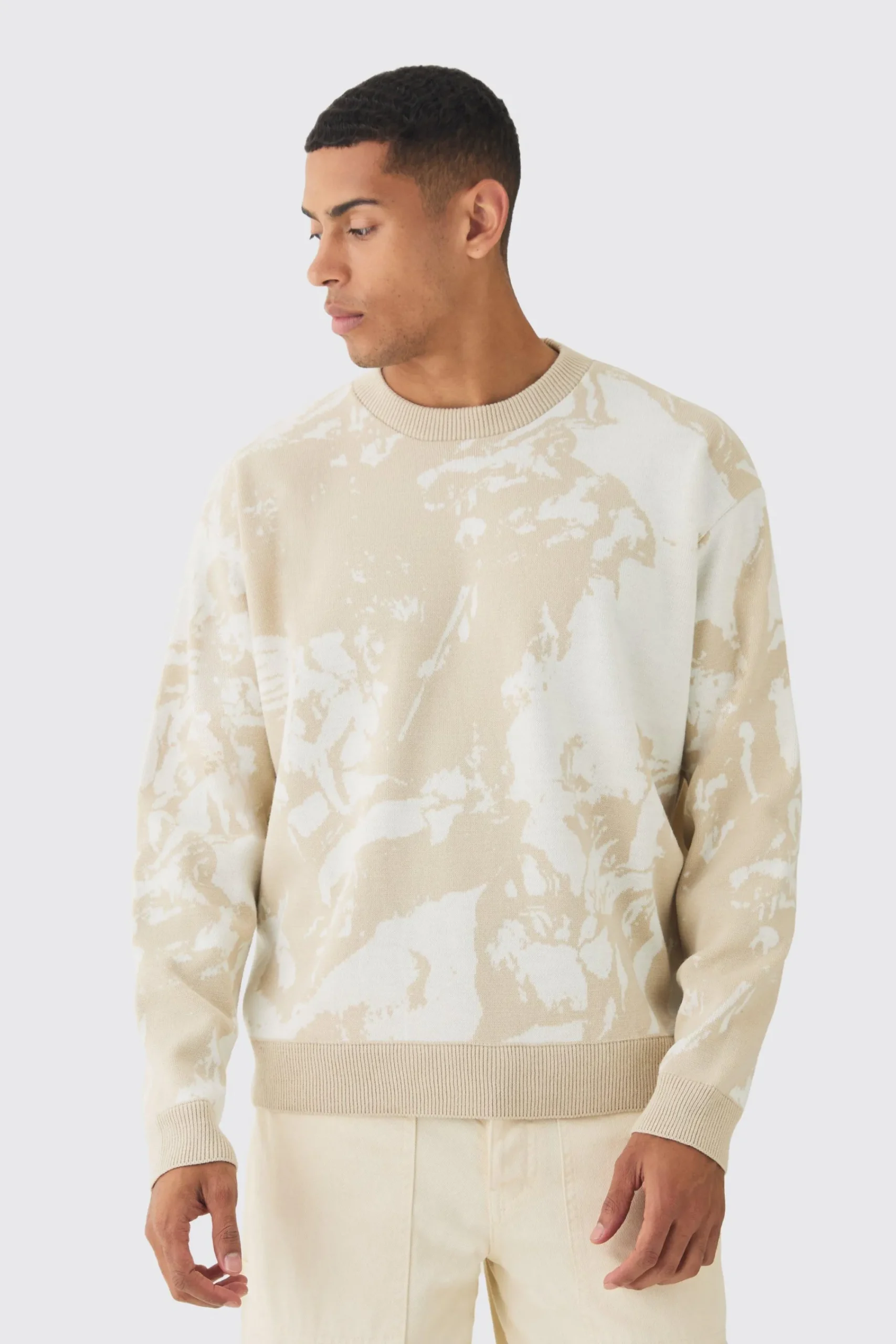 boohooMAN Oversized Boxy Renaissance Graphic Knit Jumper | UK| Knitwear