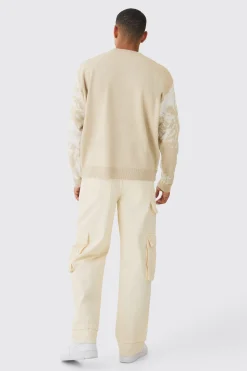 boohooMAN Oversized Boxy Renaissance Graphic Knit Jumper | UK| Knitwear