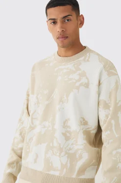 boohooMAN Oversized Boxy Renaissance Graphic Knit Jumper | UK| Knitwear
