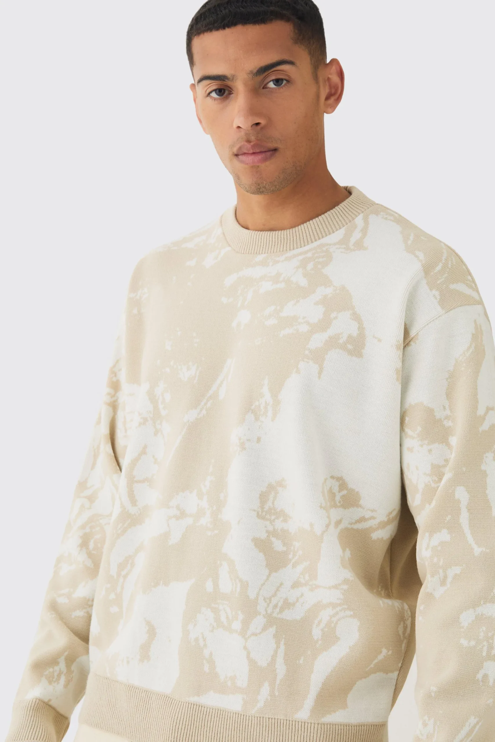 boohooMAN Oversized Boxy Renaissance Graphic Knit Jumper | UK| Knitwear