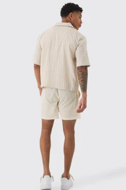 boohooMAN Oversized Boxy Revere Linen Shirt | UK| Shirts