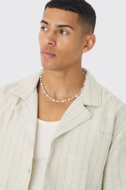 boohooMAN Oversized Boxy Revere Linen Shirt | UK| Shirts