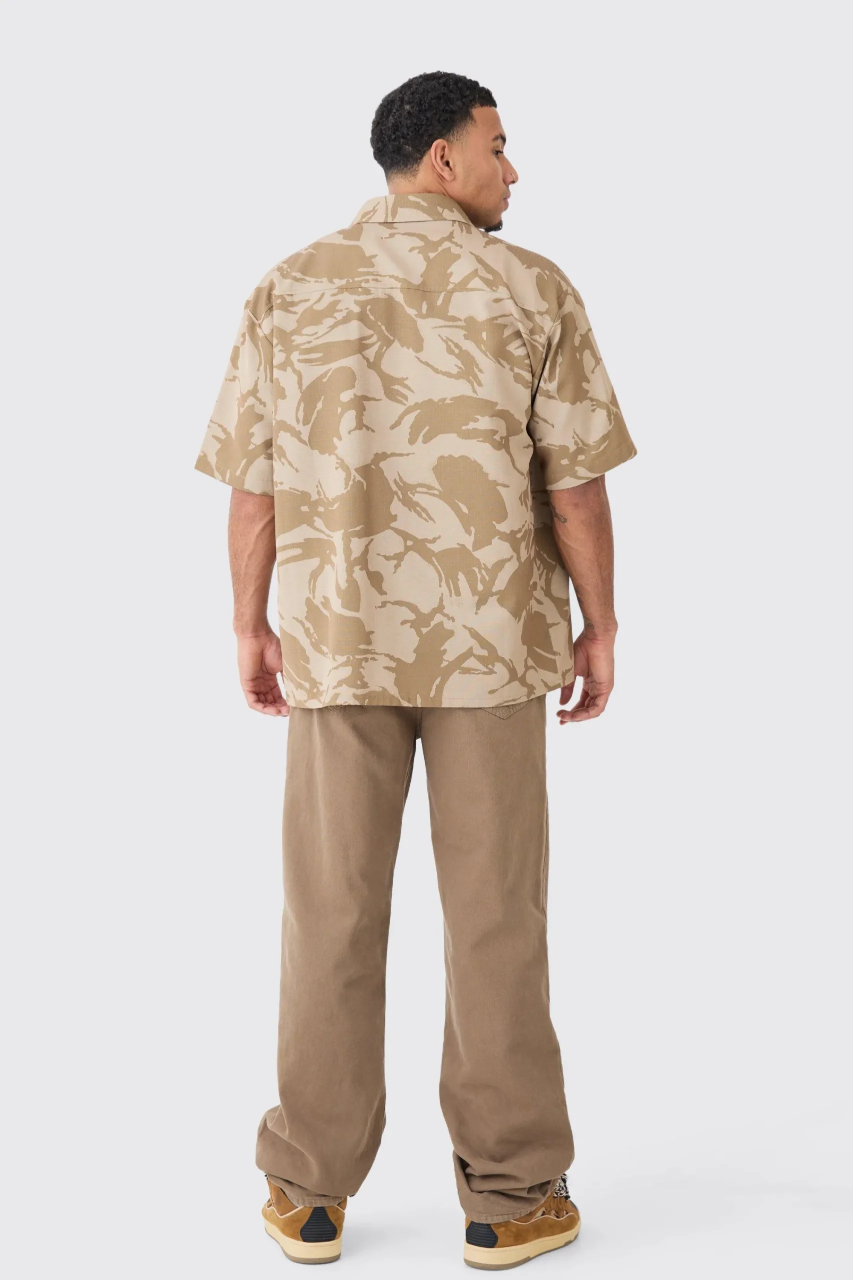 boohooMAN Oversized Boxy Ripstop Camo Shirt | UK| Shirts