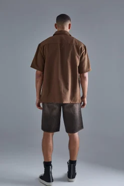 boohooMAN Oversized Boxy Ripstop Shirt | UK| Shirts