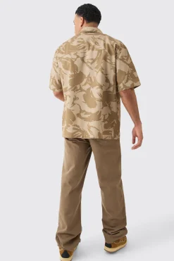 boohooMAN Oversized Boxy Ripstop Zip Through Camo Shirt | UK| Shirts