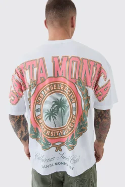 Oversized Boxy Santa Monica Over The Seams T-Shirt | UK^boohooMAN Discount