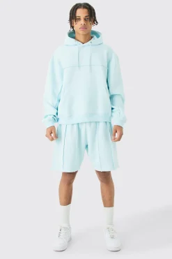 boohooMAN Oversized Boxy Seam Detail Short Tracksuit | UK| Tracksuits