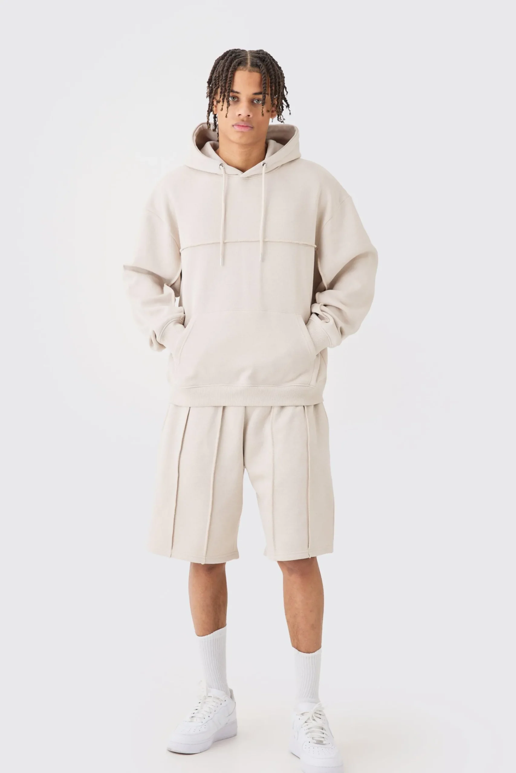 boohooMAN Oversized Boxy Seam Detail Short Tracksuit | UK| Tracksuits
