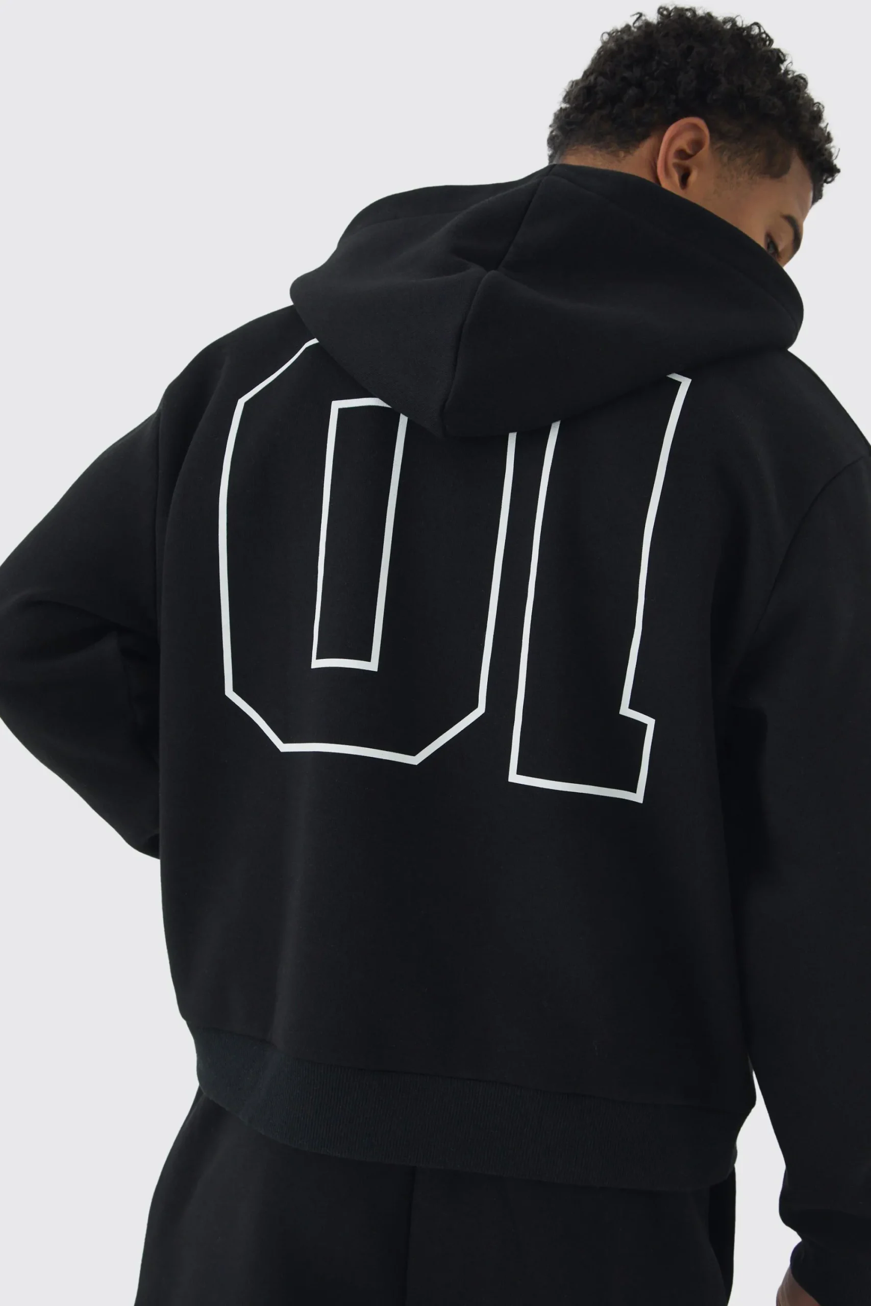 boohooMAN Oversized Boxy Seam Detail Varsity Print Tracksuit | UK| Tracksuits