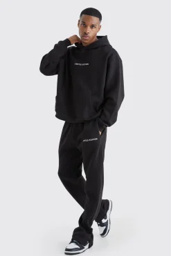 boohooMAN Oversized Boxy Split Hem Tracksuit | UK| Tracksuits