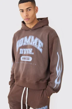 boohooMAN Oversized Boxy Spray Wash Homme Hoodie | UK| Hoodies & Sweatshirts