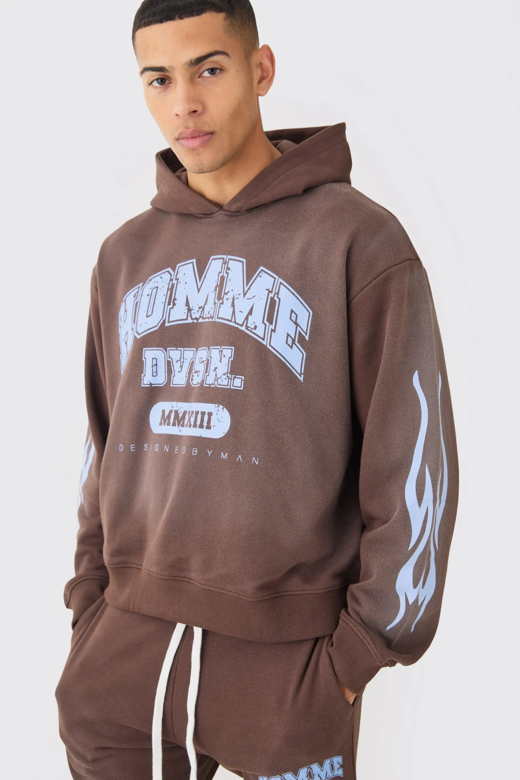 boohooMAN Oversized Boxy Spray Wash Homme Hoodie | UK| Hoodies & Sweatshirts