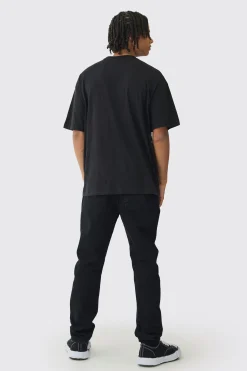 Oversized Boxy Statue Line Drawing Overseams Graphic T-Shirt | UK^boohooMAN