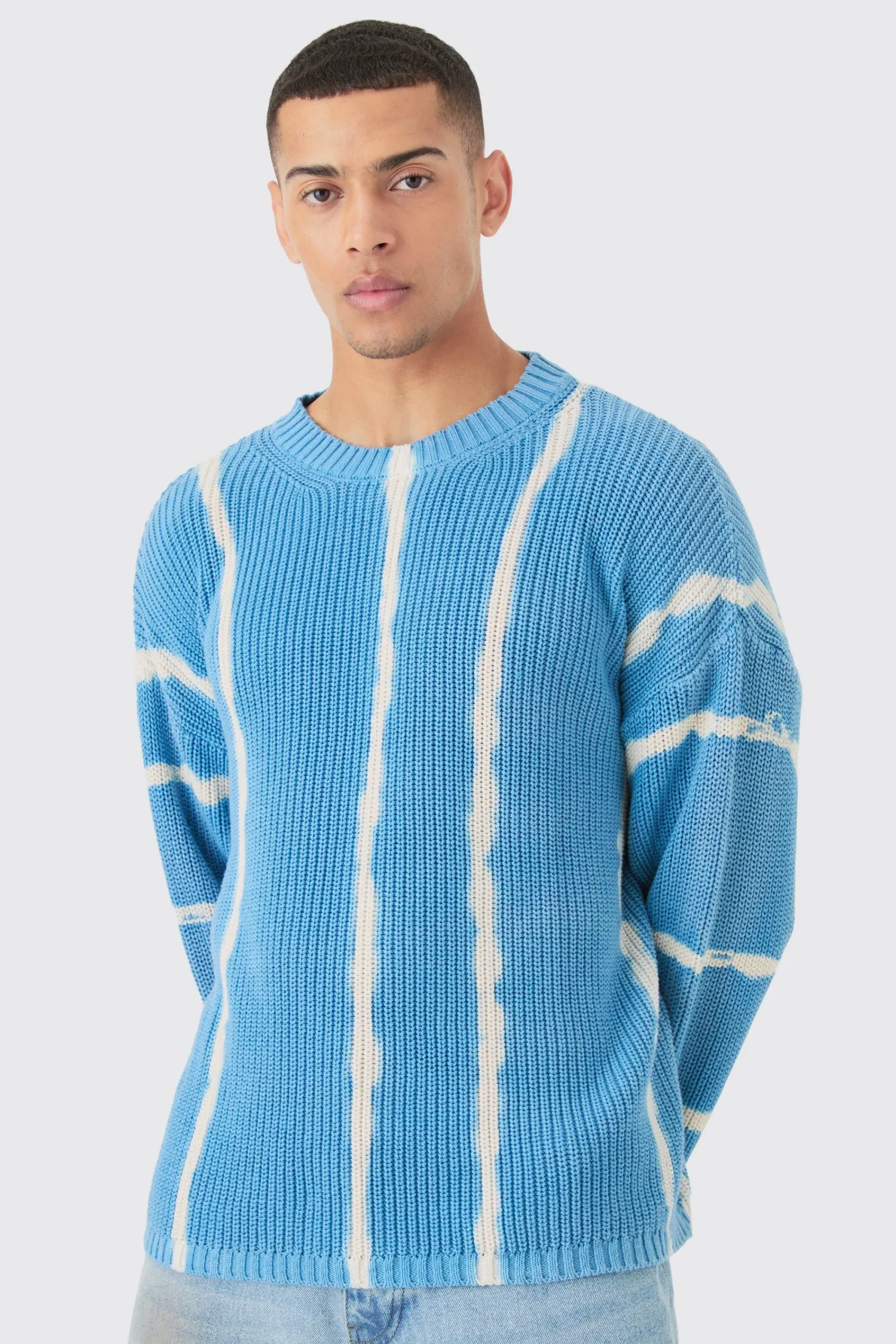 boohooMAN Oversized Boxy Stone Wash Jumper In | UK| Knitwear
