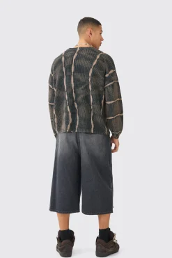 boohooMAN Oversized Boxy Stone Wash Jumper In | UK| Knitwear