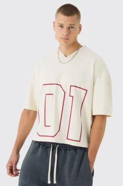 Oversized Boxy Super Heavyweight Premium Football Jersey Top | UK^boohooMAN Clearance