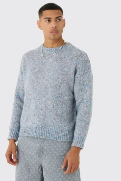 boohooMAN Oversized Boxy Textured Brushed Knitted Jumper | UK| Knitwear