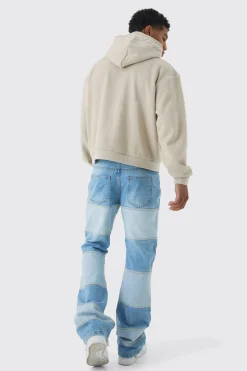 boohooMAN Oversized Boxy Twill Applique Contrast Stitch Hoodie | UK| Hoodies & Sweatshirts